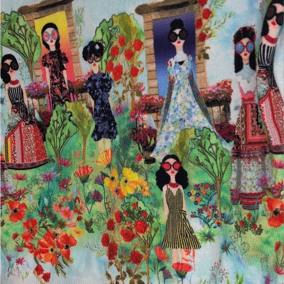 Alice + Olivia Ruthy Palace Knit Blue Cardigan - Picture 15 of 15